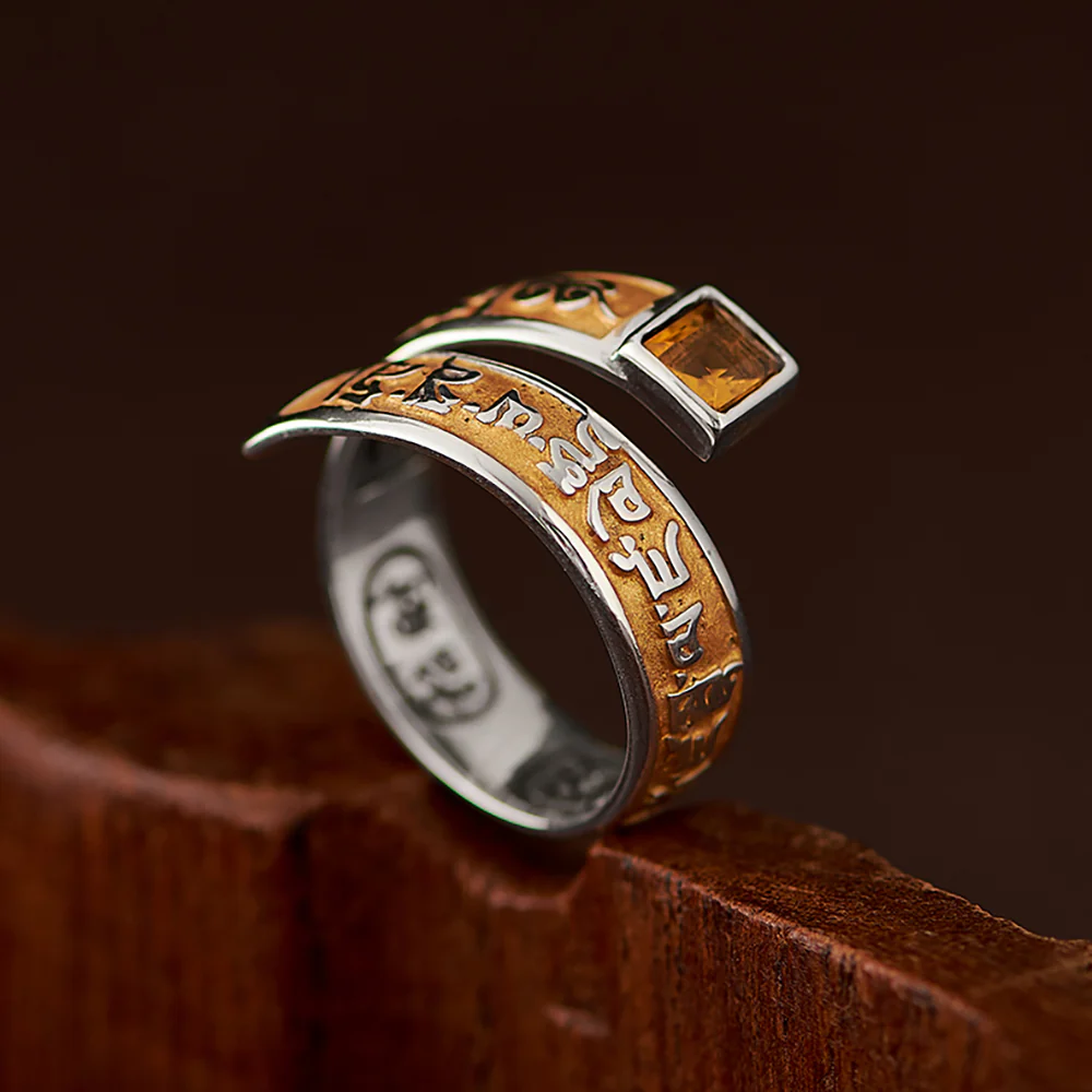 Guardian Crystal Sterling Silver Protection Ring | Feng Shui Inspired Handcrafted Jewelry - Vibe Jew