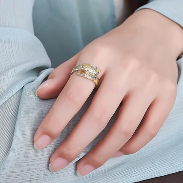 Guardian Crystal Sterling Silver Protection Ring | Feng Shui Inspired Handcrafted Jewelry - Vibe Jew