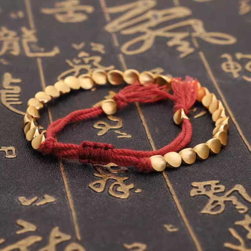 Handmade Tibetan Copper Bead Bracelet – Spiritual Strength & Protection | Feng Shui Inspired Handcrafted Jewelry - Vibe Jew