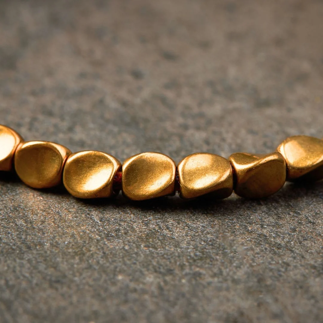Handmade Tibetan Copper Bead Bracelet – Spiritual Strength & Protection | Feng Shui Inspired Handcrafted Jewelry - Vibe Jew