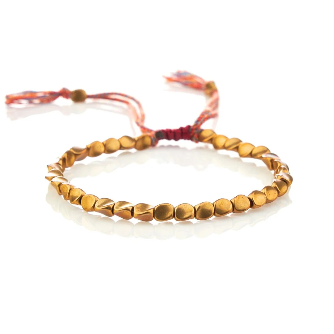 Handmade Tibetan Copper Bead Bracelet – Spiritual Strength & Protection | Feng Shui Inspired Handcrafted Jewelry - Vibe Jew