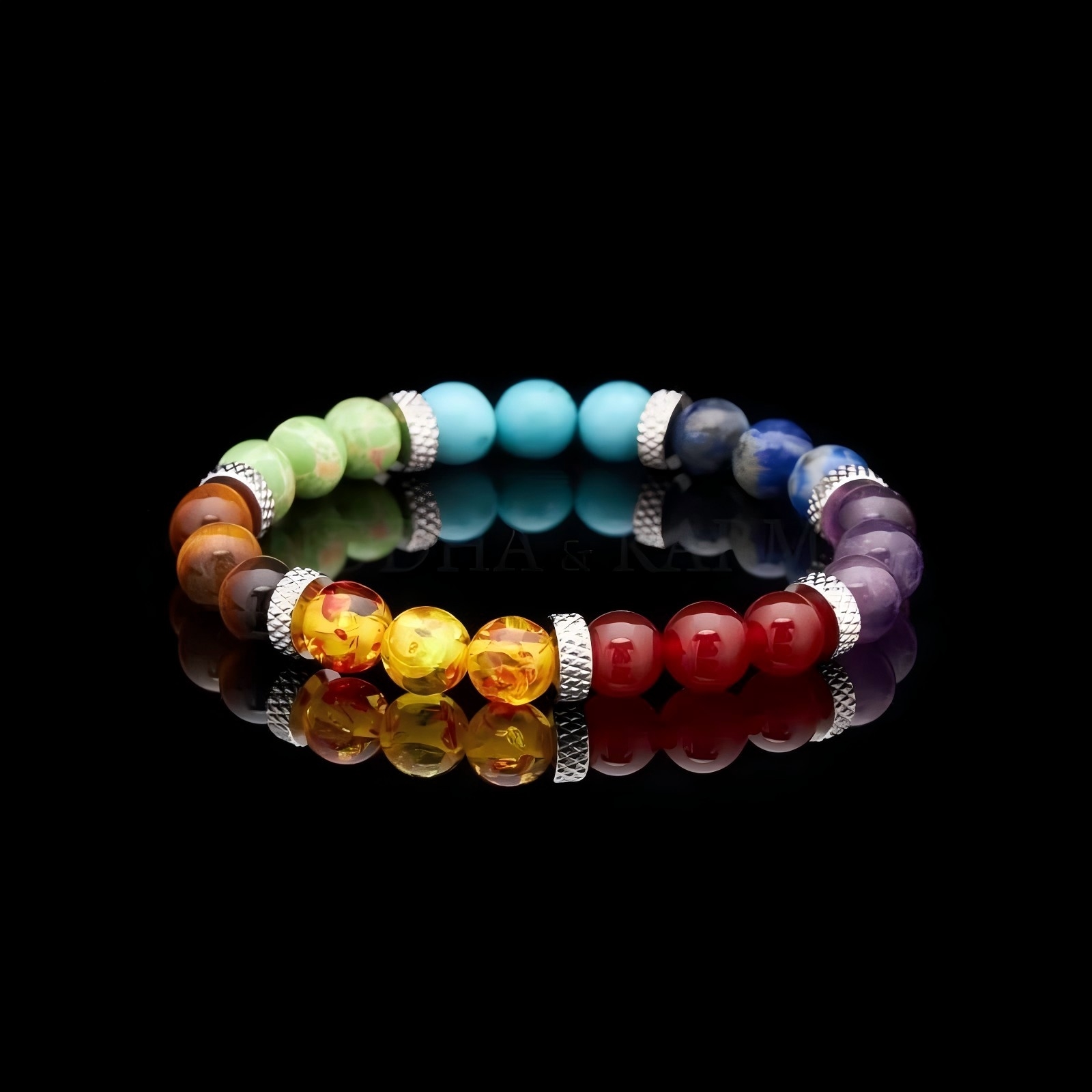 7 Chakra Natural Stone Bracelet – Energy Balance & Wellness Support | Feng Shui Inspired Handcrafted Jewelry - Vibe Jew