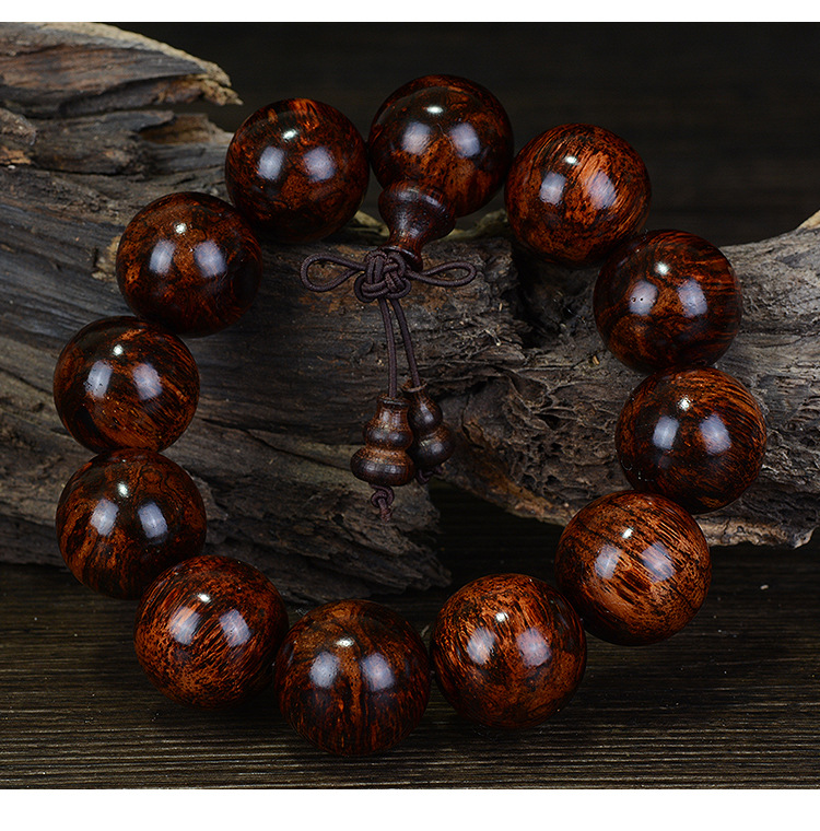 Huanghuali Prayer Bead Bracelet – Energy Convergence & Good Luck | Feng Shui Inspired Handcrafted Jewelry - Vibe Jew