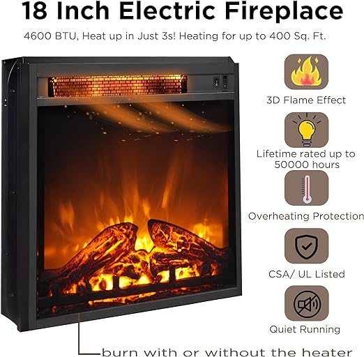 OKD Farmhouse Electric Fireplace TV Stand for 65+ Inch TV. Rustic Entertainment Center with 18 Fireplace. Sliding Barn Door. Storage shelves. Wood Media Console Cabinet for Living Room. Antique White